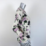 Equipment Cashmere Sweater Sloane Floral Print Sz Extra Small Crewneck Pullover - Celebrity Owned