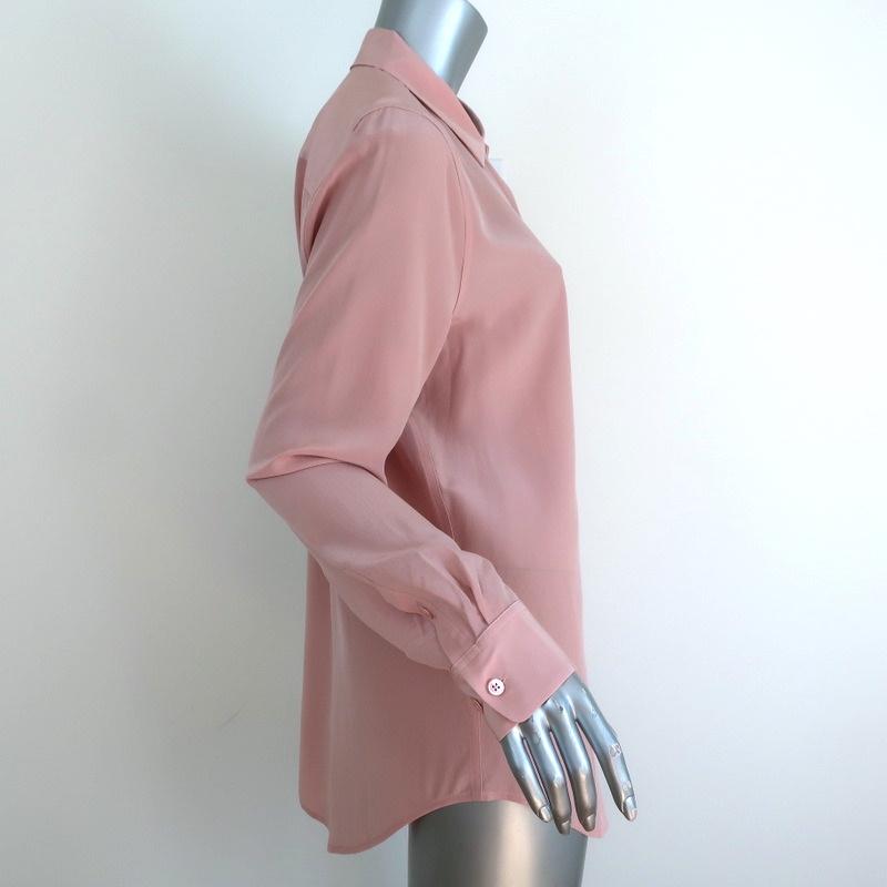 Equipment Essential Top Misty Rose Silk Size Large Long Sleeve Shirt NEW - Celebrity Owned