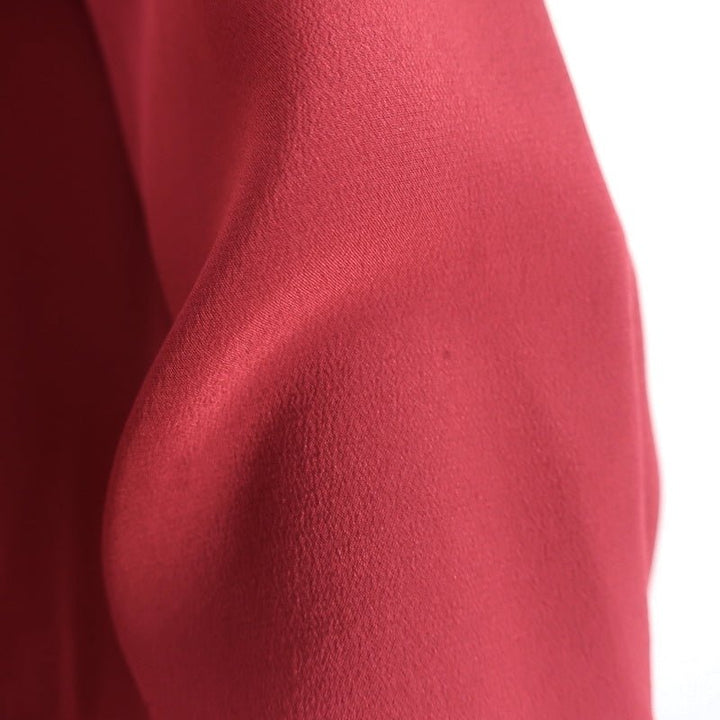 Equipment Shirt Keira Pinot Noir Piped Silk Size Medium Long Sleeve Blouse - Celebrity Owned