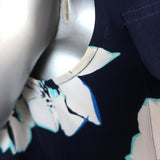 Equipment Slim Signature Sleeveless Top Navy Floral Print Silk Size Extra Small - Celebrity Owned