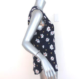 Equipment Tank Top Lyle Navy Floral Print Silk Size Small Sleeveless Blouse - Celebrity Owned