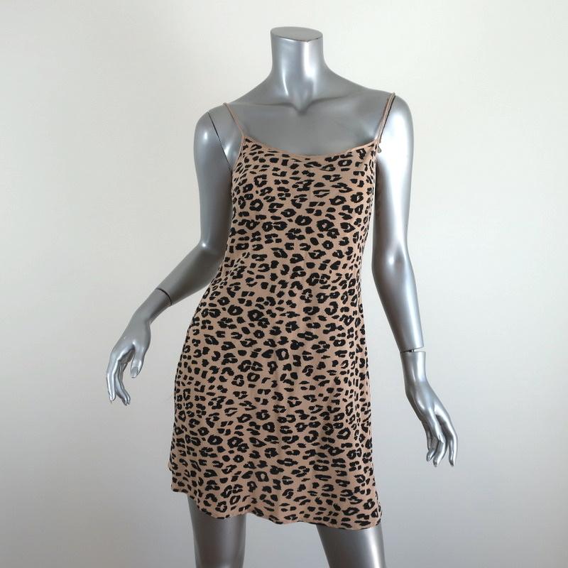 Equipment x Kate Moss Slip Dress Jessa Beige Leopard Print Silk Size E Celebrity Owned Equipment x Kate Moss Slip Dress Jessa Beige Leopard Print Silk Size E Celebrity Owned