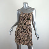 Equipment x Kate Moss Slip Dress Jessa Beige Leopard Print Silk Size Extra Small - Celebrity Owned