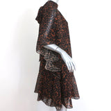 Erdem Dress Elviretta Leopard Print Fil Coupe Chiffon Size US 2 - Celebrity Owned