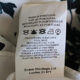 Erdem Dress Nena White Floral Print Cotton-Blend Size 8 Sleeveless Flounce Hem - Celebrity Owned