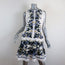 Erdem Dress Nena White Floral Print Cotton-Blend Size 8 Sleeveless Flounce Hem