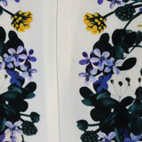 Erdem Dress Nena White Floral Print Cotton-Blend Size 8 Sleeveless Flounce Hem - Celebrity Owned