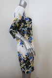 Erdem Emma Mini Shift Dress White/Multi Floral Print Silk Size 8 US 4 - Celebrity Owned