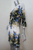 Erdem Emma Mini Shift Dress White/Multi Floral Print Silk Size 8 US 4 - Celebrity Owned