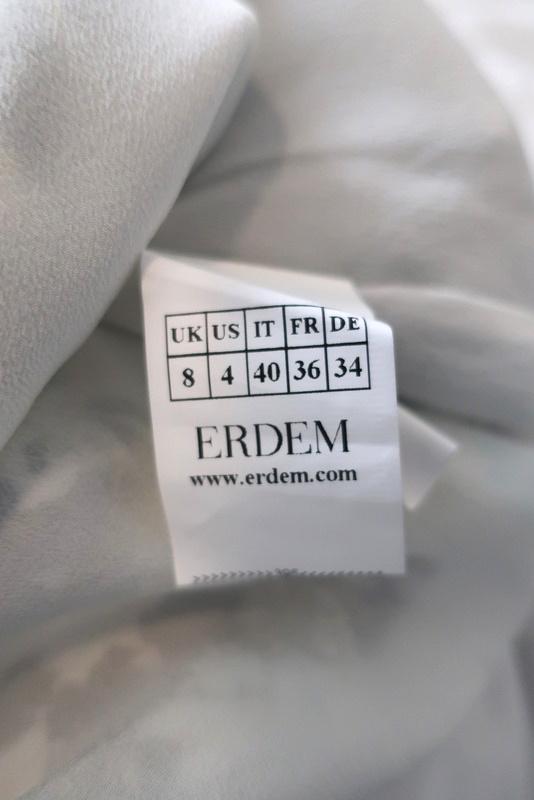 Erdem Emma Mini Shift Dress White/Multi Floral Print Silk Size 8 US 4 - Celebrity Owned