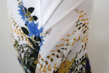Erdem Emma Mini Shift Dress White/Multi Floral Print Silk Size 8 US 4 - Celebrity Owned