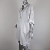 ERES Dress Eole Tempete White Cotton Size US 8 Half Sleeve Cover-Up - Celebrity Owned
