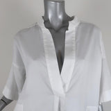 ERES Dress Eole Tempete White Cotton Size US 8 Half Sleeve Cover-Up - Celebrity Owned