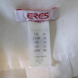 ERES Dress Eole Tempete White Cotton Size US 8 Half Sleeve Cover-Up - Celebrity Owned
