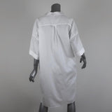 ERES Dress Eole Tempete White Cotton Size US 8 Half Sleeve Cover-Up - Celebrity Owned
