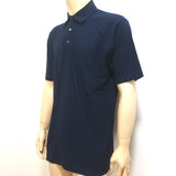 Ermenegildo Zegna Polo Shirt Navy Cotton Size Large Short Sleeve - Celebrity Owned