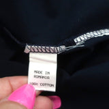 Ermenegildo Zegna Polo Shirt Navy Cotton Size Large Short Sleeve - Celebrity Owned