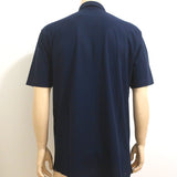 Ermenegildo Zegna Polo Shirt Navy Cotton Size Large Short Sleeve - Celebrity Owned
