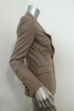 Escada Blazer Savannah Taupe Cashmere-Silk Size 36 One-Button Jacket - Celebrity Owned