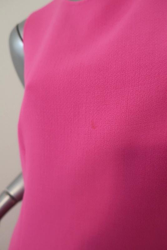 Escada Dress Pink Wool Size 38 Sleeveless Ruffled Hem - Celebrity Owned