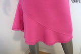 Escada Dress Pink Wool Size 38 Sleeveless Ruffled Hem - Celebrity Owned