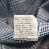 Etro Button Down Shirt Blue Prince of Wales Check Size 44 Long Sleeve - Celebrity Owned