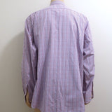 Etro Button Down Shirt Light Purple Checked Cotton Size 43 - Celebrity Owned