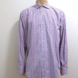 Etro Button Down Shirt Light Purple Checked Cotton Size 43 - Celebrity Owned