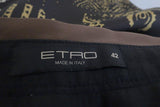 Etro Skirt Black Printed Silk Twill Size 42 - Celebrity Owned