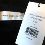 Faith Connexion Lace Bodysuit Blouse Black Size Medium Long Sleeve Top NEW - Celebrity Owned