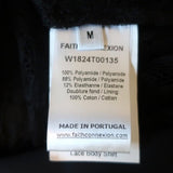 Faith Connexion Lace Bodysuit Blouse Black Size Medium Long Sleeve Top NEW - Celebrity Owned