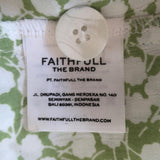 Faithfull The Brand Mini Wrap Dress Blanco Green/White Floral Print Size Medium - Celebrity Owned