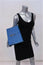 Fay Envelope Clutch Blue Leather Lobster Clasp Bag NEW