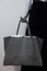 Fendi 3Jours Satchel Gray Croc-Embossed Calf Hair & Leather Extra Large Tote Bag