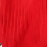 Fendi Dress Red Accordion Pleated Silk Size 40 Sleeveless Belted - Celebrity Owned