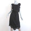 Flannel Dress Black Eyelet-Embroidered Studded Viscose Size 2 Sleeveless