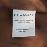 Flannel Faux Fur Bomber Jacket Brown Size 2 - Celebrity Owned