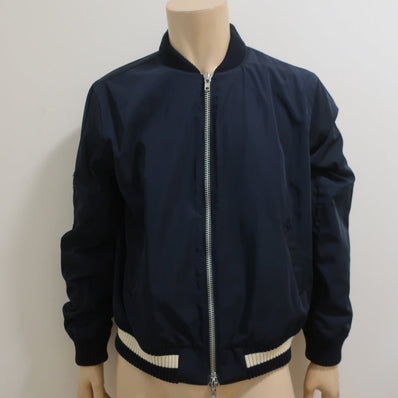 Frame Classic Bomber Jacket Navy Size Medium - Celebrity Owned