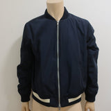 Frame Classic Bomber Jacket Navy Size Medium - Celebrity Owned