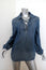 FRAME Shirt Lace-Up Blouse Hadley Chambray Denim Size Small Long Sleeve Top
