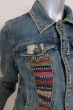 Free People Baja Denim Jacket Size 2 Distressed Jean Jacket - Celebrity Owned