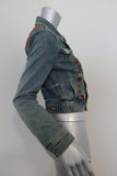 Free People Baja Denim Jacket Size 2 Distressed Jean Jacket - Celebrity Owned