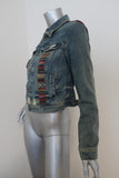 Free People Baja Denim Jacket Size 2 Distressed Jean Jacket - Celebrity Owned