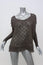 Free People Sweater Dark Taupe Wool Blend Size Small Boxy Textured Pullover