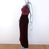 G. Label goop Midi Slip Dress Chelsea Oxblood Satin and Velvet Size 0 - Celebrity Owned
