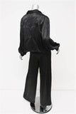 Ganni Matching Shirt & Pants Set Cameron Black Polka Dot Print Satin Size 38 NEW - Celebrity Owned