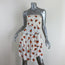 Ganni Strapless Mini Dress or Midi Skirt White Roseburg Printed Crepe Size 36