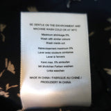 Ganni Wrap Top Barra Navy Printed Crepe Size 40 Puff Sleeve Blouse - Celebrity Owned