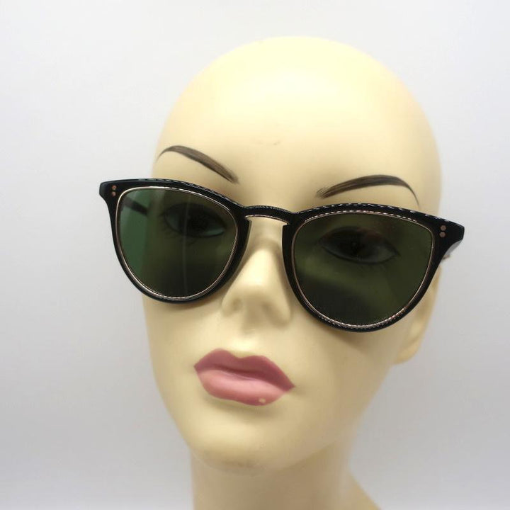 Garrett Leight Mr. Leight Runyon Sunglasses Black/Gold NEW - Celebrity Owned
