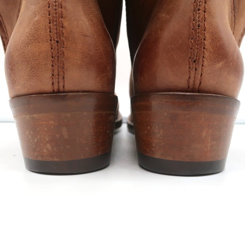 Georgina Goodman Billy Lace-Back Flat Boots Brown Leather Size 38 - Celebrity Owned